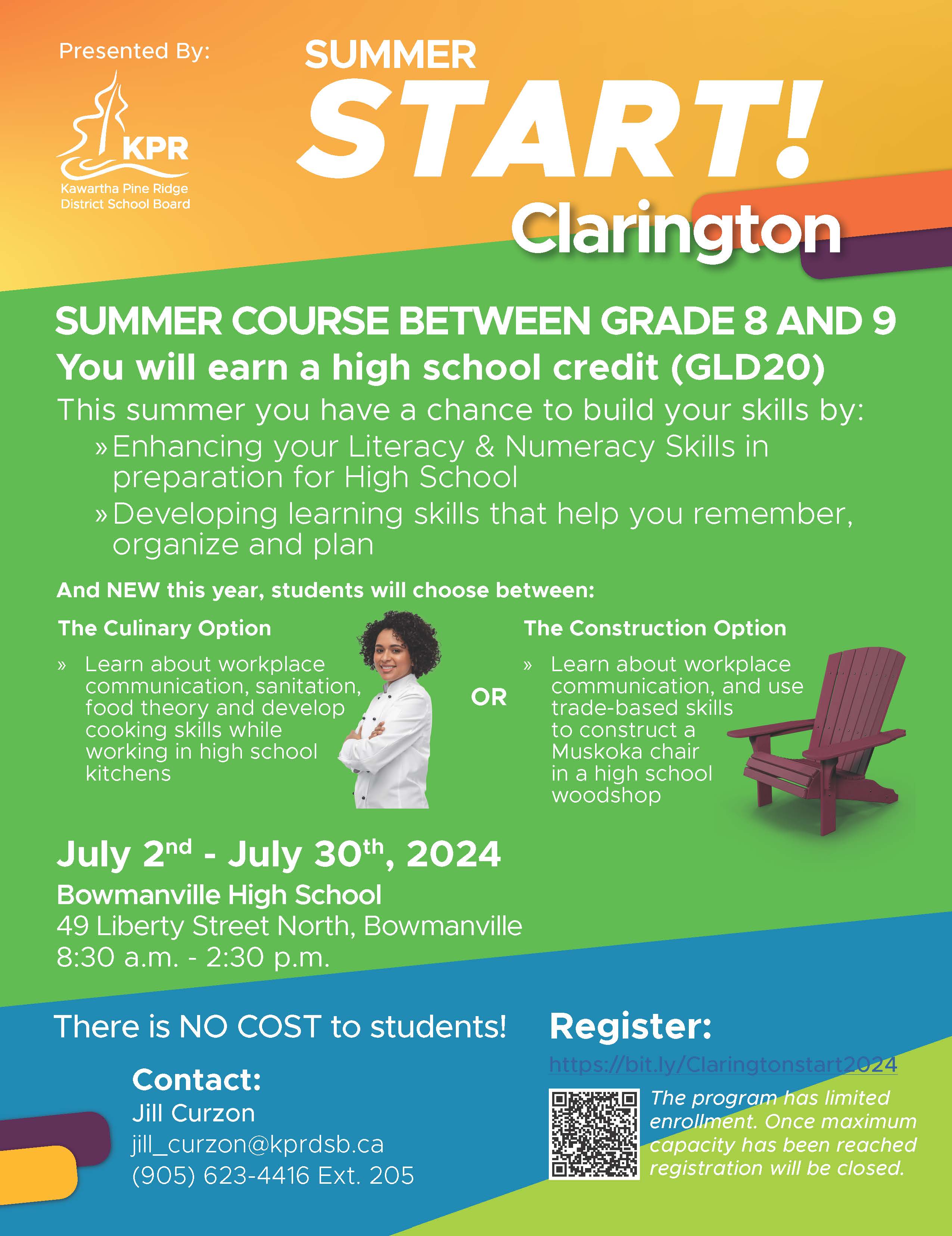 Summer School Poster for Clarington