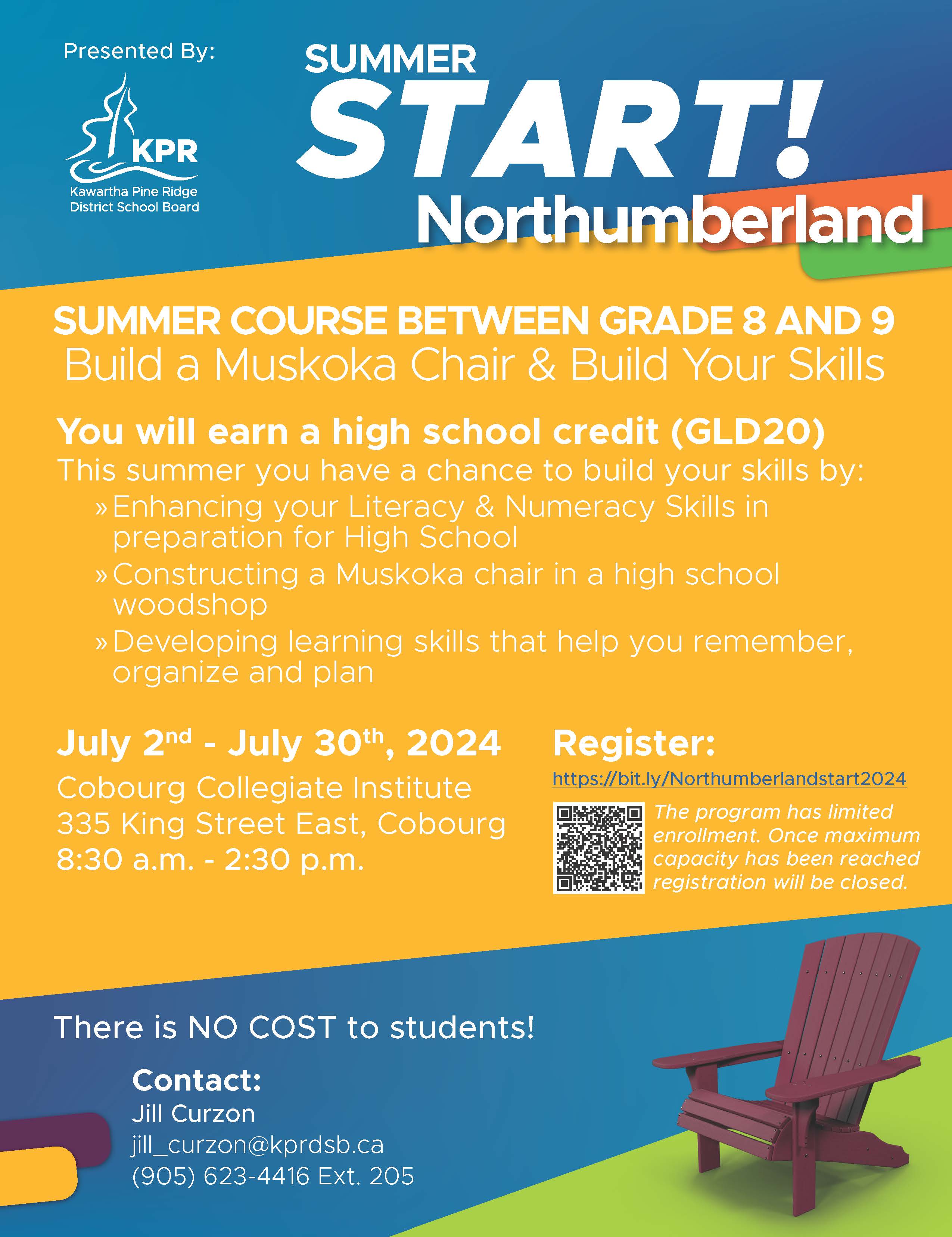 Summer School Poster for Northumberland