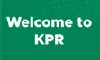 "Welcome to KPR" on green background 