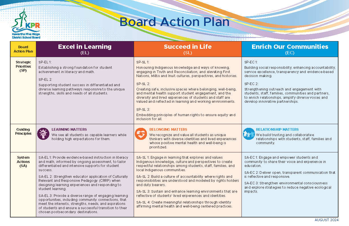 Image of the Board Action Plan