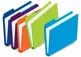 File file folders in blue, purple, orange, green and light blue